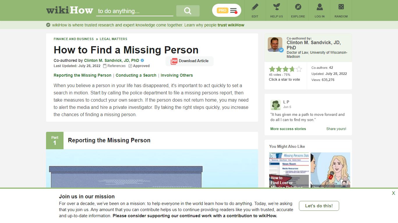 How to Find a Missing Person: 13 Steps (with Pictures) - wikiHow